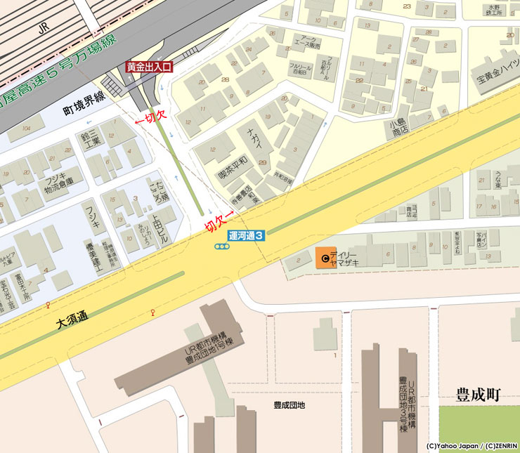 町境界に残る駅路の痕跡