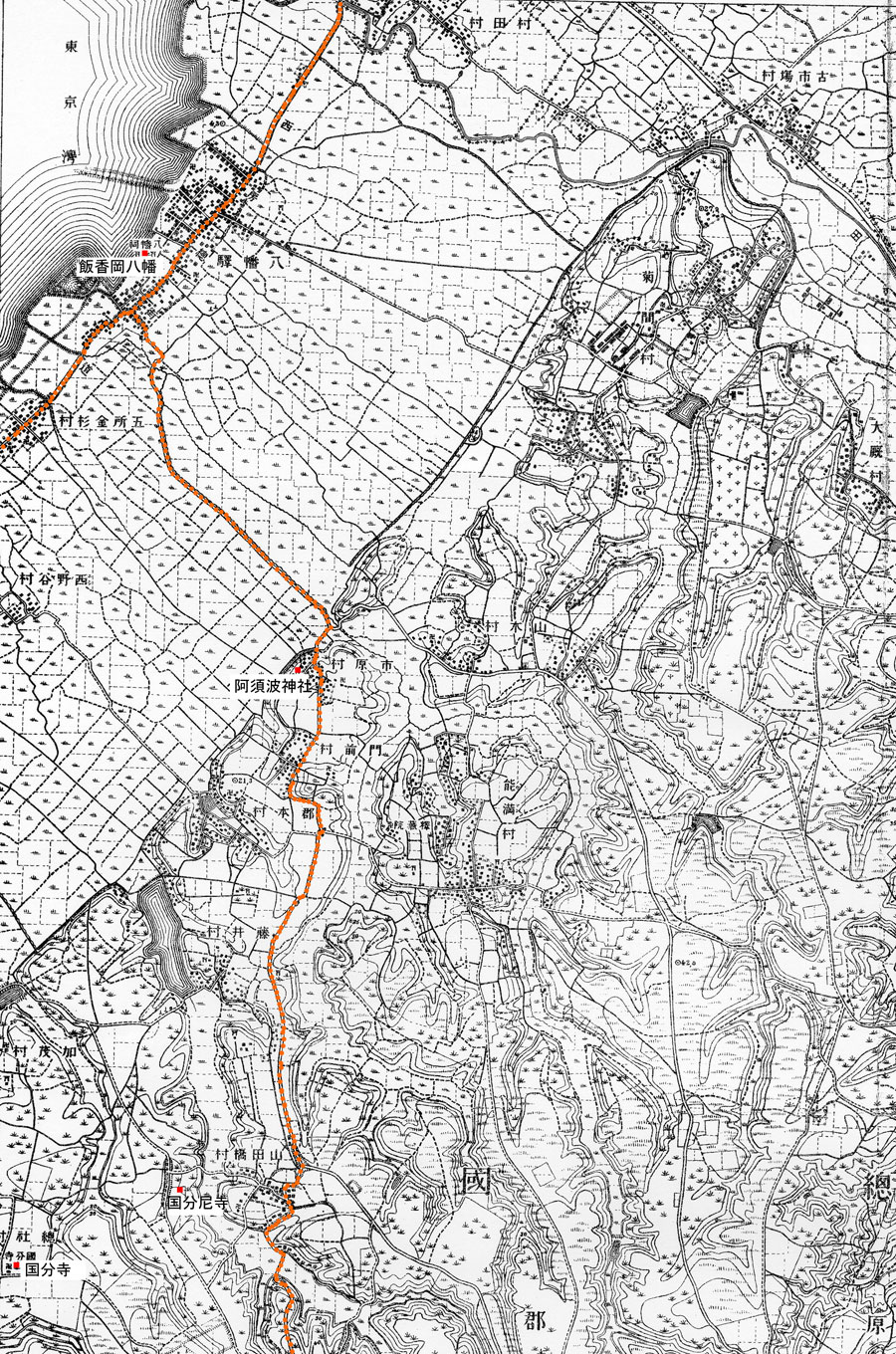 上総市原の明治１６年測図地形図に残る条理耕地