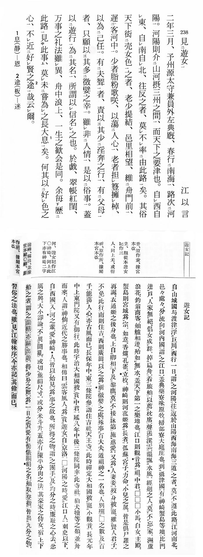 見遊女、遊女記